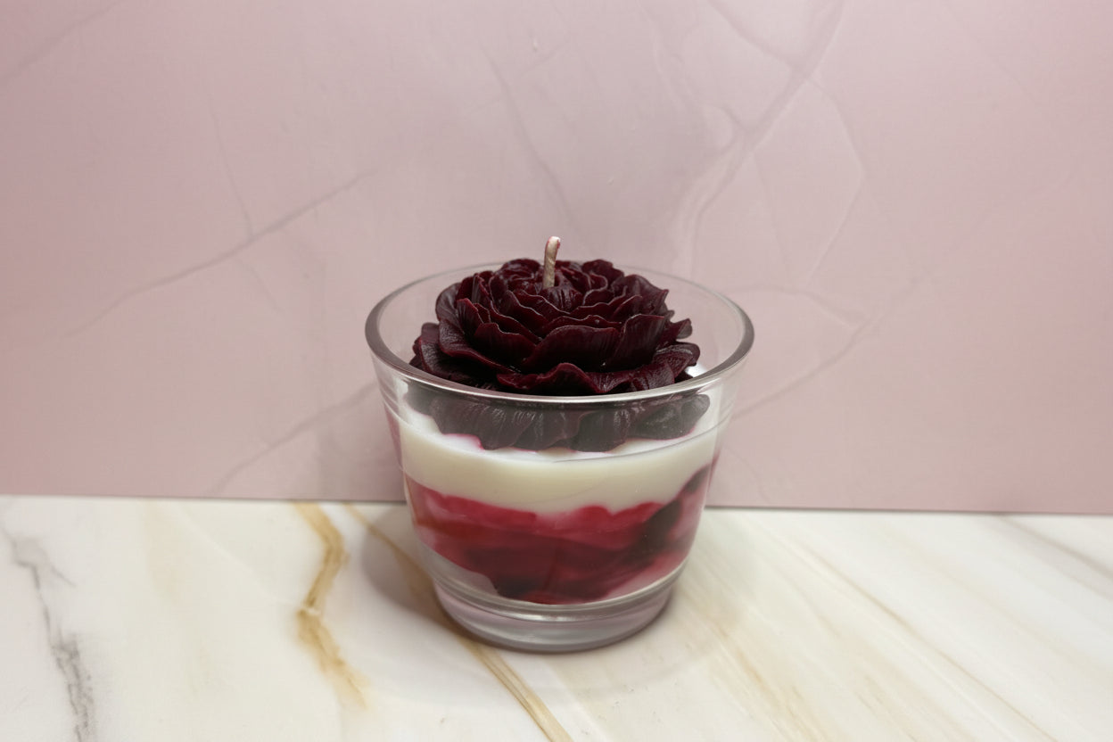 Rose im Glas